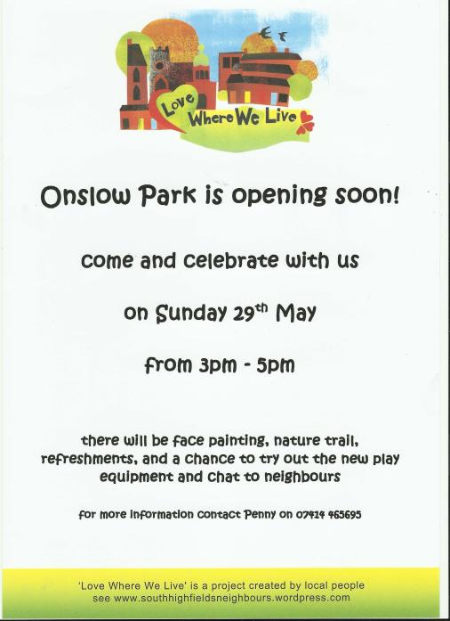 Onslow Park flyer
